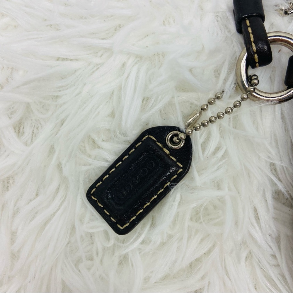 COACH brown suede leather small clutch wrist wallet - Picture 14 of 14